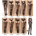 Miniatyrbilde 2 av 9: 2-PAKKE Sexy nettstrømper for kvinner strømpebukser høye strømper nettstrømper-KK1- 6069 black