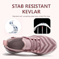 Miniatyrbillede 2 af 5: Sikkerhedssko Dame Letvægt Ståltåkappe Beskyttelse Sikkerhedssneakers Komfortable Åndbare Arbejdssko 39 EU Pink Pink 39 EU