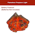 Miniatyrbild 3 av 5: LED Simulerad Eldflamma Ljus, Flamlös Spislampa LED Eldstad med Realistisk Ved Eldad Flamma