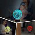 Miniatyrbilde 3 av 5: 3D Basketball Nattlampe Optisk Illusjon Lampe med 16 Farger-XM2-
