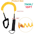 Miniatyrbilde 2 av 5: Surfebrett Leash, 10ft TPU Paddle Board Ankelstropp Spiral