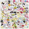 Pikkukuva 1 / 4: 100 söpöä tarraa Paketti Hello Kitty Tarrat Mymelody&Kuromi Tarrat Cinnamoroll Pompompurin Keroppi