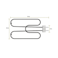Miniatyrbilde 3 av 5: Grillelement for Q240 Q2400-serien, Erstatningsdel for 70127 Elektrisk Varmeelement-KK2-
