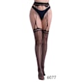 Miniatyrbilde 1 av 9: 2-PAKKE Sexy nettstrømper for kvinner strømpebukser høye strømper nettstrømper-KK1- 6077 black