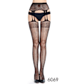 Miniatyrbilde 1 av 9: 2-PAKKE Sexy nettstrømper for kvinner strømpebukser høye strømper nettstrømper-KK1- 6069 black