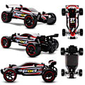 Pikkukuva 2 / 5: RC-kilpa-autot 2.4Ghz Nopea Radio-ohjattava Auto 1:20 2WD Kilpailu Leikkiauto Sähköauto Nopea Kilpailu Buggy Harrastusauto (Punainen 23211) red