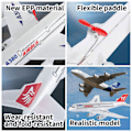 Miniatyrbilde 4 av 5: 2,4G Airbus A380 RC-flygplan 2CH 6-axlig gyro 420 mm FixWing fjärrkontroll glidflygplan pojkgåva med 3 batterier