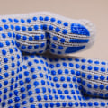 Miniatyrbild 4 av 5: 12 par vita skyddshandskar i bomull, prickade handskar-XM2-