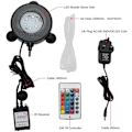 Miniatyrbillede 2 af 5: Akvarium Luftsten, 3W Undervands Fisketank Boblesten, RGB-XM2-