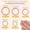 Miniatyrbilde 3 av 6: DIY smykketilbehør 4600 hoppringer lukkede ringer åpne ringer ringer smykketilbehør Gold