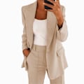 Pikkukuva 1 / 5: Naisten housupuku, 2-osainen bleiseri-housut KHAKI KHAKI XL