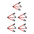 Miniatyrbilde 1 av 5: 1/2/3/5 justerbar LED-hestebrystkrage svært synlig Rød Red 5PCS