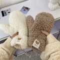 Pikkukuva 1 / 6: Söpö Karhu Pehmeät Pehmo Käsineet Anime Naiset Talvi Lämpimät Paksut Sormettomat Lapaset khak-KK1- khaki one size