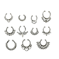 Miniatyrbillede 1 af 5: Berlocker Fake Septum Clicker Krystal Næsering-KK1- Silver