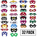 Miniatyrbild 1 av 5: SuperhjälteMaskPartyPresentTillBarn(32-pack)FiltOchStretch
