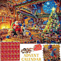 Pikkukuva 11 / 11: Lähetetään Ruotsista Puzzle Adventtikalenteri 2024, 1008 palapelin osaa 24 päivän Fireplace Takka Jigsaw-palapeli FIRE PLACE - julnedräkning julkalend 800