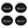 Miniatyrbild 2 av 5: 4 st 133 mm navkapslar för Fiat 500 hjulnavkapsel set 68078419AC 68078421AC dammskydd silver 51884863-XM3-