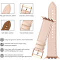 Pikkukuva 3 / 5: Apple Watch -nahkaremmit, Aito nahka vaihtohihna Apple Watch -sarjoille 9 8 7 6 5 4 3 2 1 & iWatch SE, Ultra (38 mm 40 mm 41 mm, Rose) 1127