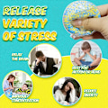 Pikkukuva 3 / 5: 4 kpl Squishy Fidget -lelut lapsille ja aikuisille - Stressipallot ja mustekala-puristelupallot