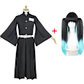 Miniatyrbillede 7 af 7: Tokitou Muichirou Cosplay Demon Slayer Kimetsu no Yaiba Kostume Kisatsutai Uniform Sæt Halloweenfest Anime Tøj A4 A4 M