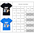 Miniatyrbild 5 av 5: Bluey T-shirt för barn, skollov, pojkar, flickor, sommar, strand, svart 1861