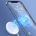 Miniatyrbillede 3 af 5: Trådløs oplader kompatibel med MagSafe til iPhone Samsung.. Sil