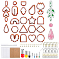 Miniatyrbild 2 av 2: 142x Polymerlera Skärare Set för Att Göra Örhängen för DIY Hantverk Mode Gåva Röd