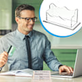 Miniatyrbillede 3 af 4: 2 Stykker Akryl Visitkort Holder Skrivebord Navnekort Stand-XM2-