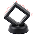 Pikkukuva 1 / 5: Neliönmuotoinen 3D kelluva koru kolikon esittelykehys pidike laatikko kotelo w Black-KK1- Black 5*5*2cm