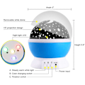 Miniatyrbillede 2 af 4: Baby Natlampe Måne Stjerne Projektor 360 Graders Rotation - 4 LED-XM2-