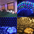 Miniatyrbilde 6 av 8: 15m 2x3m 4x6m LED Lysnett Utendørs Julebord Varm Hvit
