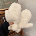Miniatyrbillede 4 af 6: Sød Bjørn Blød Plys Handsker Anime Kvinder Vinter Varme Tykke Fingerløse Votter khak-KK1- khaki one size
