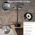 Miniatyrbillede 2 af 5: Trådløs Lampe Øjenbeskyttelse LED Trådløs Lampe, Trådløs Bordlampe Genopladelig, Touch Tre-Farvejustering Trådløs Lampe Guld Gold