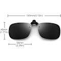 Miniatyrbillede 2 af 5: Polariserede Clip-On Solbriller Rammeløse Flip-Up Linser