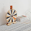 Miniatyrbilde 2 av 3: 2024 2024 Trehjulsprishjul i tre, 24 spor, lykkehjul, spinningshjul med stativ for Fa