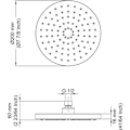 Miniatyrbilde 2 av 4: Dusjhode Fast Dusjhode 20 Cm/8 Tommers Dusjhode Baderom-XM2-