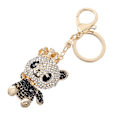 Miniatyrbillede 2 af 3: Krona Panda Vedhæng - Nøglering Rhinestone Panda Vedhæng - Nøglering Kreativ Krystal Panda Nøglering (Sort)-KK1-