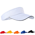 Miniatyrbilde 3 av 5: Justerbar unisex herre dame vanlig solskjerm sport golf tennis B Red-KK1- Red one size