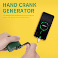 Miniatyrbild 2 av 5: 1 x handvevsgenerator utomhus nödladdare USB-port
