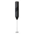 Miniatyrbillede 1 af 4: Mælkeskummer/Mælkeskummer Elektrisk Bærbar Mini Drikkeblender Kaffe Blender-sort