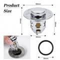 Miniatyrbild 2 av 5: 2-pack Universal Pop Up Diskhoavlopp med Anti-Täpp Hårfilter, 34-40mm Avloppshål