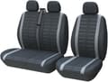 Universal 1+2 (3-sits) bilbarnstolsöverdrag - Grå - 3 mm polyester - Krockkuddekompatibel