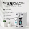 Miniatyrbild 2 av 5: DC WIFI Smart Strömbrytare 63A DIN-skena för Smart Hem Trådlös Fjärrkontroll Switch Via APP Vit