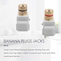 Miniatyrbillede 4 af 5: Højttaler Post Snap-in Banan Keystone Jack - Hvid, 10 stk