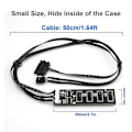 Miniatyrbild 5 av 5: 9-Pin USB Header Splitter, USB 2.0 Header Splitter med SATA-strömkabel, Intern USB-hubb för CPU/R