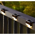 Miniatyrbillede 1 af 4: 4 stk. Solcelledæklys Udendørs Soltrappe Lys Vandtæt LED Sol Sort Varm Hvid