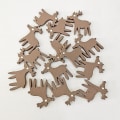 Miniatyrbilde 5 av 5: Juletrærtrykte hansker/fargede elgflis juledekorasjon Håndlaget DIY-dekorasjonslapp 100 stk