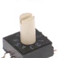 Miniatyrbild 5 av 5: 1 st RM3HAF-10 Vridomkopplare 10 0-9 Kodningsomkopplare Patch 3:3 Med Handtag Vridkodningsomkopplare