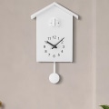 Miniatyrbilde 2 av 2: Stor gjøkurklokke, gjøkurklokke - Hvit fuglekasse, minimalistisk moderne design Februar2