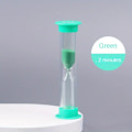 Miniatyrbillede 1 af 4: 1. Farverigt plast timeglas-timersæt - 2 minutters grønt timeglas til studerende, perfekt gave og pooltilbehør